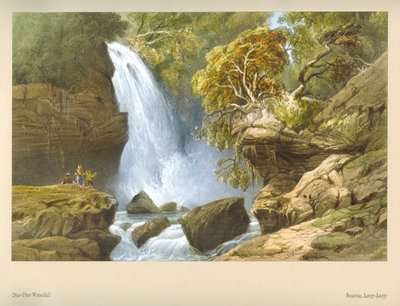 Carlo Bossoli. Dschur-Dschur Wasserfall von Carlo Bossoli
